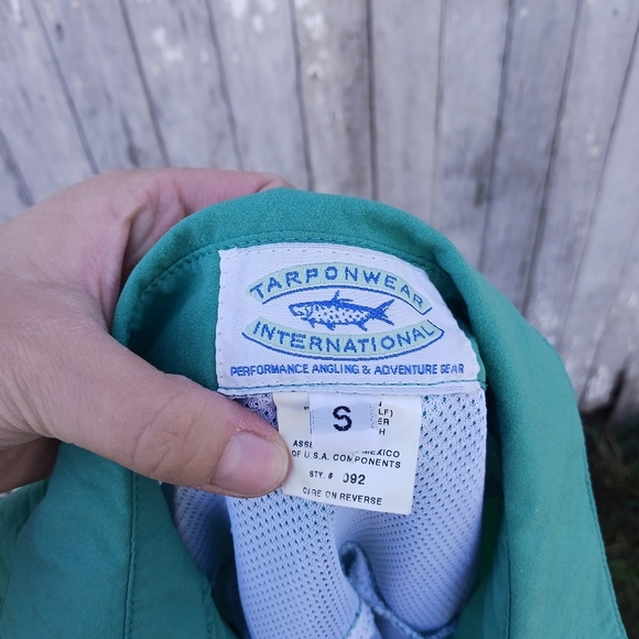 Tarponwear Womens Sz S Sleeveless Button Down Fishing Shirt Green - Picture 2 of 7